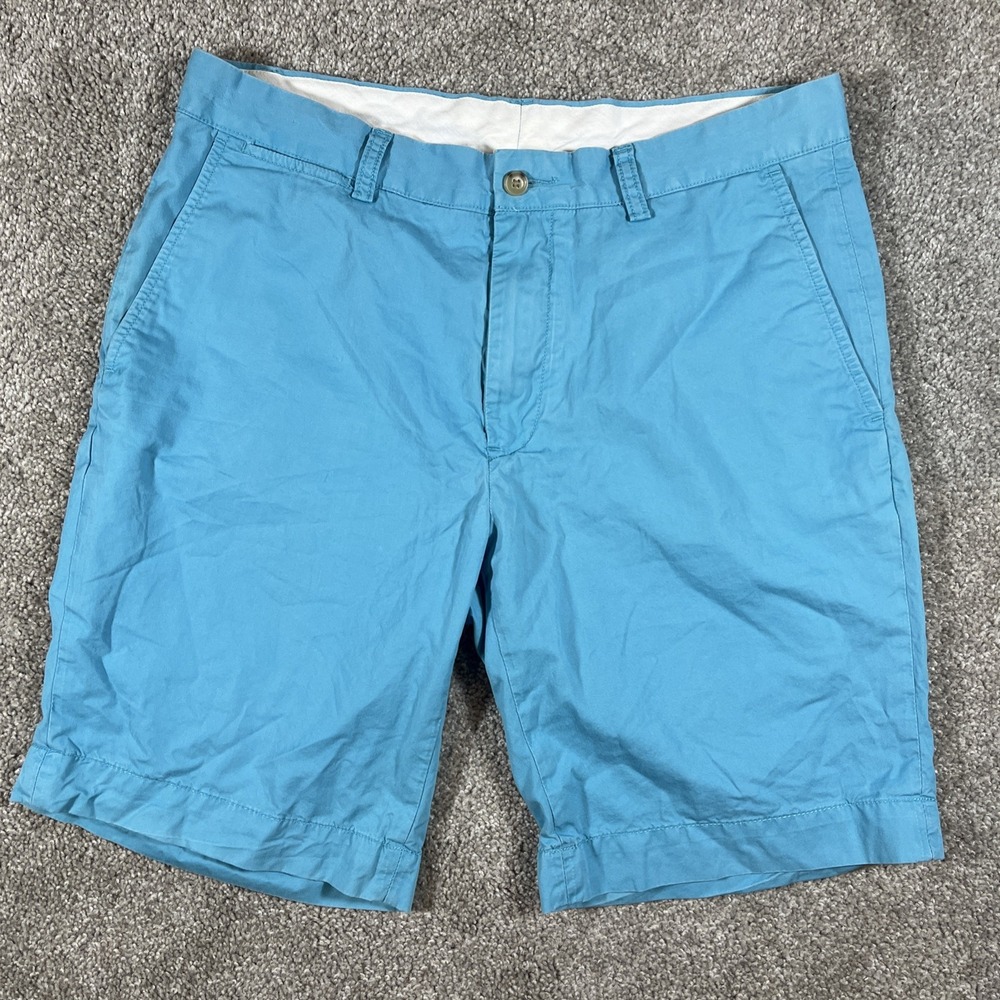 Polo Ralph Lauren Shorts Men 33 Classic Fit Cotton‎ Chino Casual Preppy Blue 9"